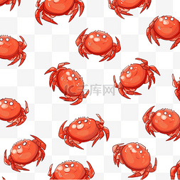 背景图案与螃蟹png插图
