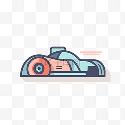 赛车图标平面插画插图 向量
