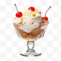 蛋筒水果冰淇淋图片_聖代冰淇淋