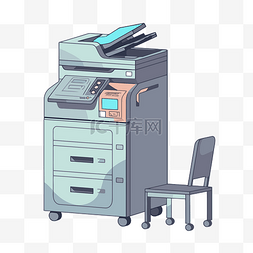 复印机剪贴画 办公室打印机，配