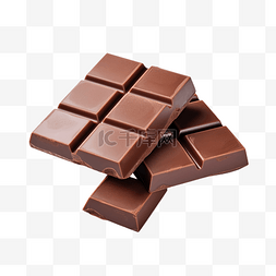 黑色美食图片_三块牛奶巧克力块两块牛奶巧克力