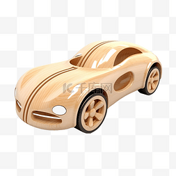 汽车渲染背景图片_3D汽车木制玩具