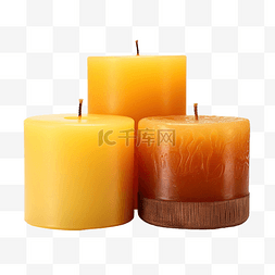 三支水疗蜡烛蜡