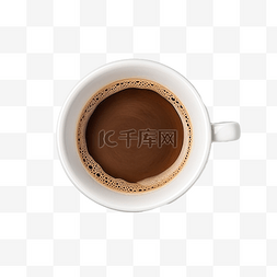 咖啡茶点图片_白咖啡杯的顶视图