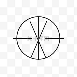 箭头图标在圆的中间画出线条 向