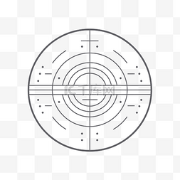 十字线矢量图标线性