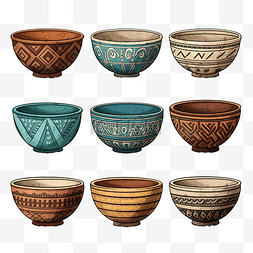古代的碗图片_碗古代陶器插图