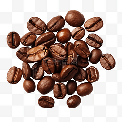 棕色咖啡豆背景图片_咖啡豆分离PNG文件