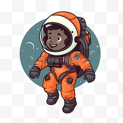 宇航员在月球上图片_宇航员剪贴画非洲裔美国宇航员在