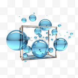 泡沫通信设置的 3d 插图