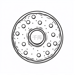 白甜甜圈图片_白色背景上的甜甜圈卡通画