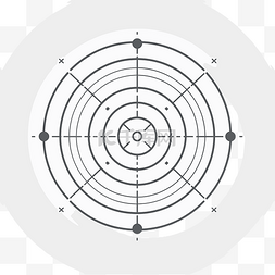 发射性的图片_线条样式的目标圆 向量