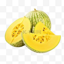 孤立的黄色西瓜