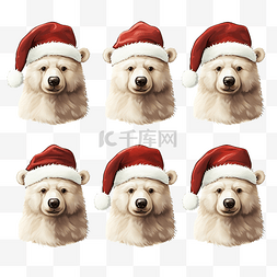 圣诞老人圣诞帽图片_带有圣诞老人圣诞帽的白色标签