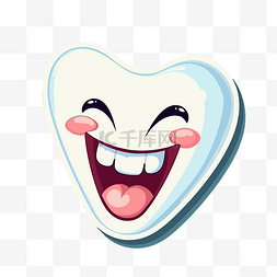 有趣的牙医牙齿，舌头伸出绿色背