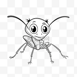 昆虫可爱蚂蚁线性涂鸦