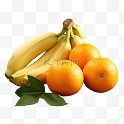 果汁梨图片_香蕉和橘子