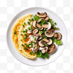 蛋卷美食图片_煎蛋卷沙拉鸡蛋蘑菇芹菜
