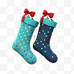 圣诞袜，配有礼物隔离网站海报或