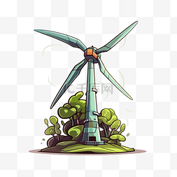 风力涡轮机 向量