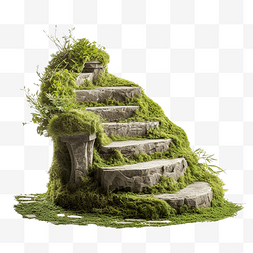 有台阶图片_有草的石台阶为仙女