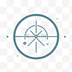 成就icon图片_蓝线指南针的图标 向量