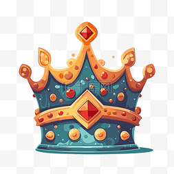 皇冠剪贴画卡通金皇冠与珠宝和宝