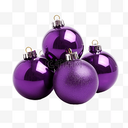 紫色圣诞球图片_紫色圣诞球