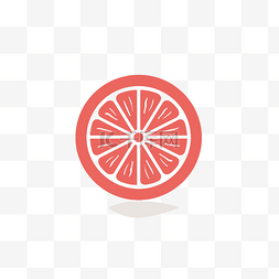 西柚背景图片_红色水果标志 向量