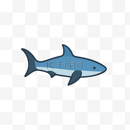 扁鲨鱼图标矢量艺术设计