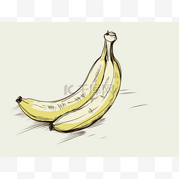 香蕉素描矢量图