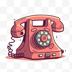 电话剪贴画 旧电话的卡通插图 向