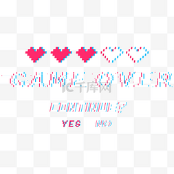 边框像素游戏风图片_游戏结束倒计时横图故障风