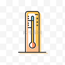 温度计背景图片_温度计线图标 向量