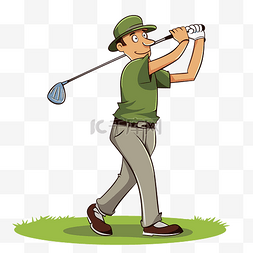 高尔夫球手挥杆 向量