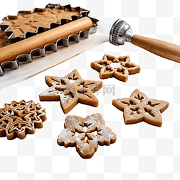 温暖厨房图片_准备圣诞姜饼烹饪形式准备切面团