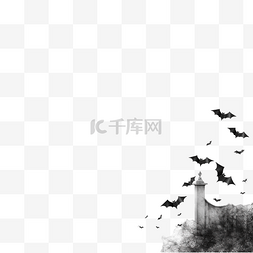 树木流水房子图片_鬼魂带着蝙蝠在房子里飞来飞去，