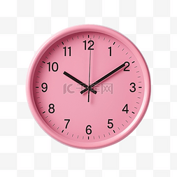 粉色的时钟图片_墙上的粉色时钟