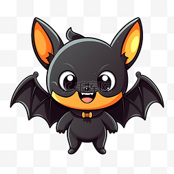 可爱的蝙蝠卡通万圣节吉祥物