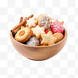 糖果盒食品图片_一碗美味的自制圣诞饼干