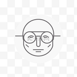 ps眼镜素材正面图片_一个看起来像戴着眼镜的男人的图
