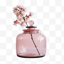 美观的图片_美观的粉色带盖玻璃花瓶
