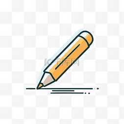 用于手写或书写文档的铅笔图标 