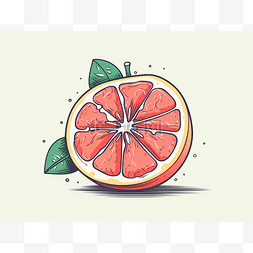柑橘类水果的葡萄柚矢量图