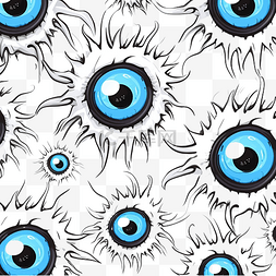 怪物眼球图片_无缝图案与可怕的可怕的眼睛眼球