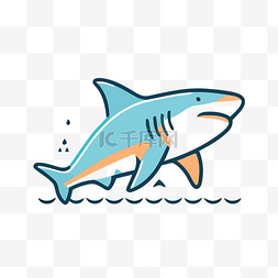 大白鲨背景图片_鲨鱼隔离设计