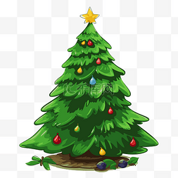 免费圣诞树剪贴画 白色背景上的