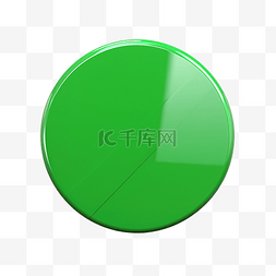 绿色复选标记按钮的 3d 渲染