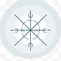 带箭头和时钟设计的三角形指南针