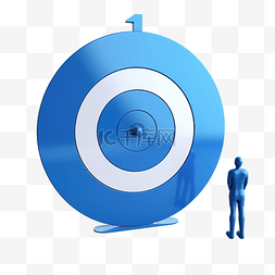 蓝色灵感图片_3d 渲染蓝色目标用户隔离